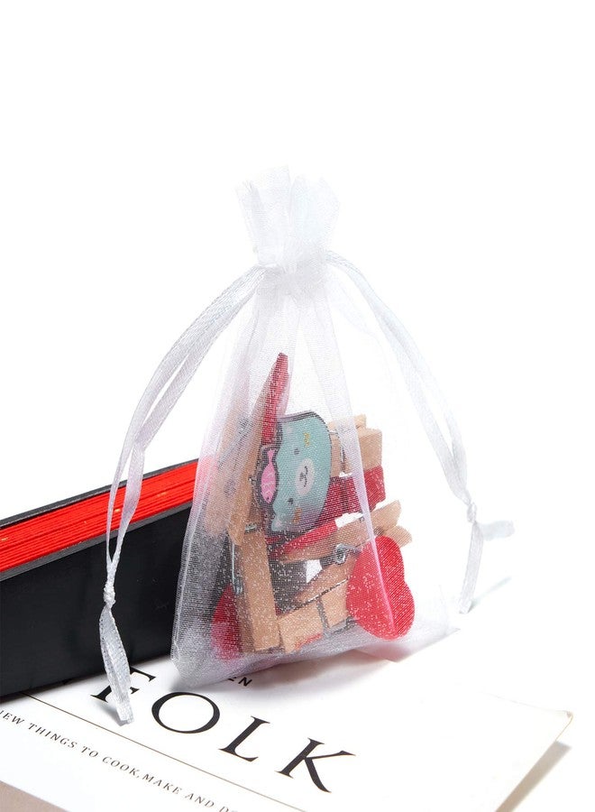 Tendwarm 100 Pcs 3x4 Inch Sheer Organza Bag for Party Wedding Christmas Festival Favor Gift Bags with Drawstring - Image 3